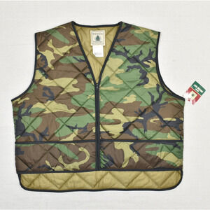 NEW Northwest Territory Men's Vest Camouflage Polyester Green Size 2XL Quilted
